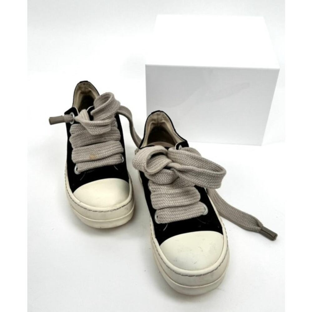 Women's Rick Owen's DRKSHDW Ramones Jumbo Lace Low Top Sneakers Size 6.5